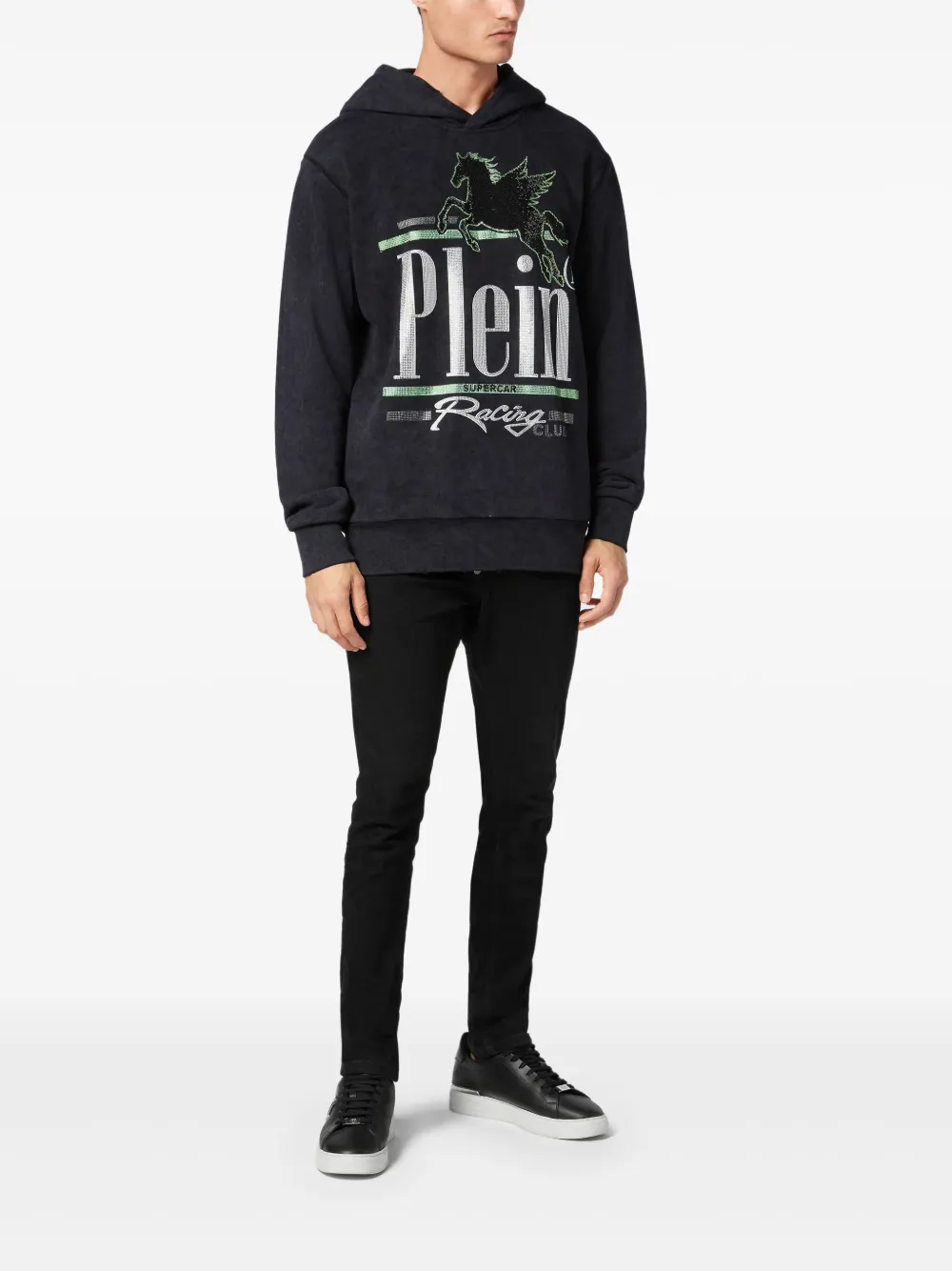 Philipp Plein Racing Club hoodie - Zwart