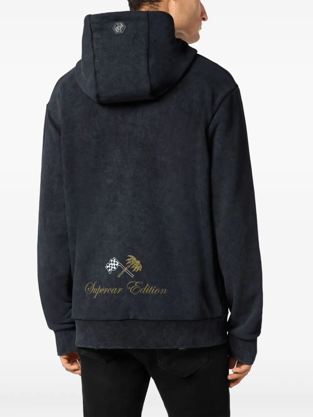 Philipp Plein Racing Club hoodie Zwart