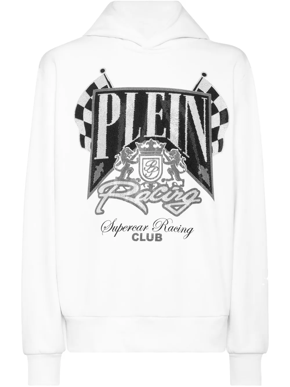 Philipp Plein Racing Club hoodie Wit