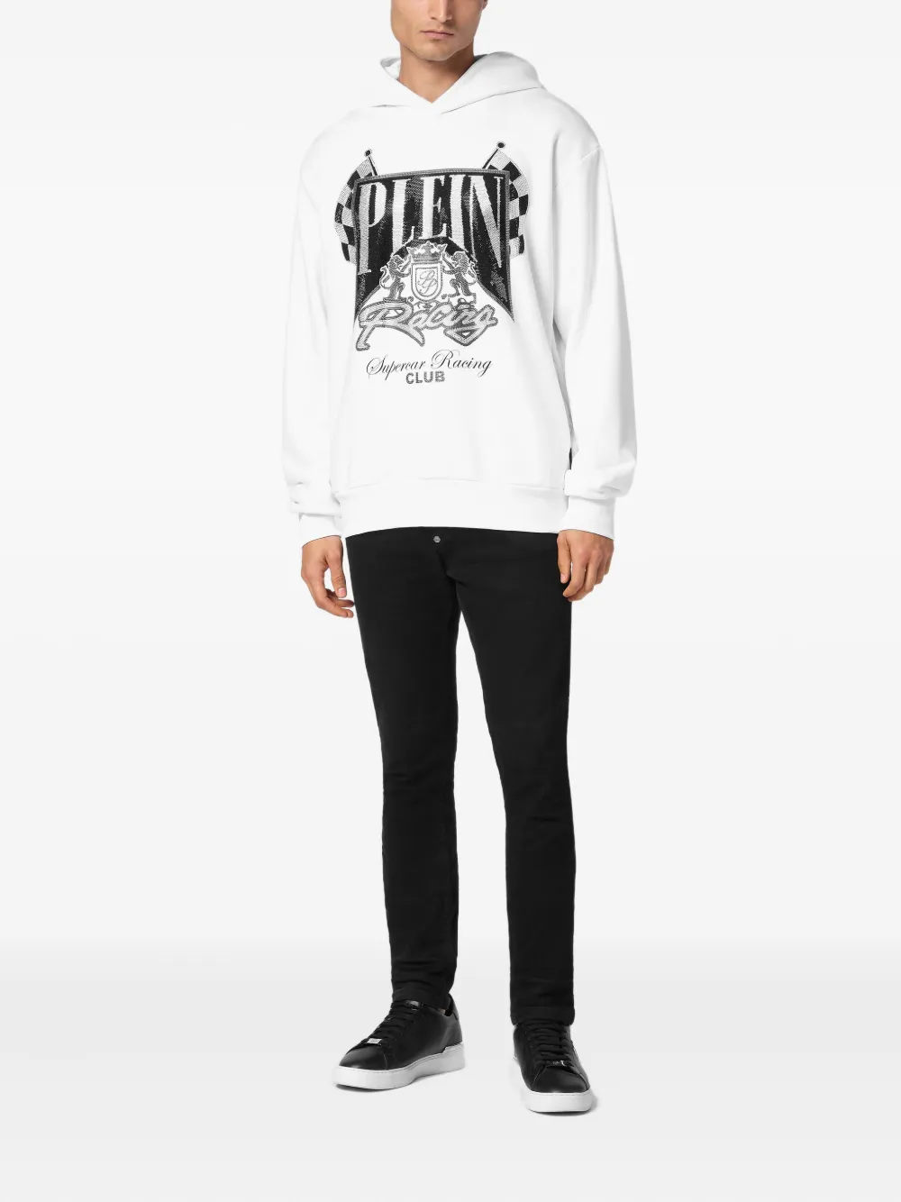 Philipp Plein Racing Club hoodie - Wit