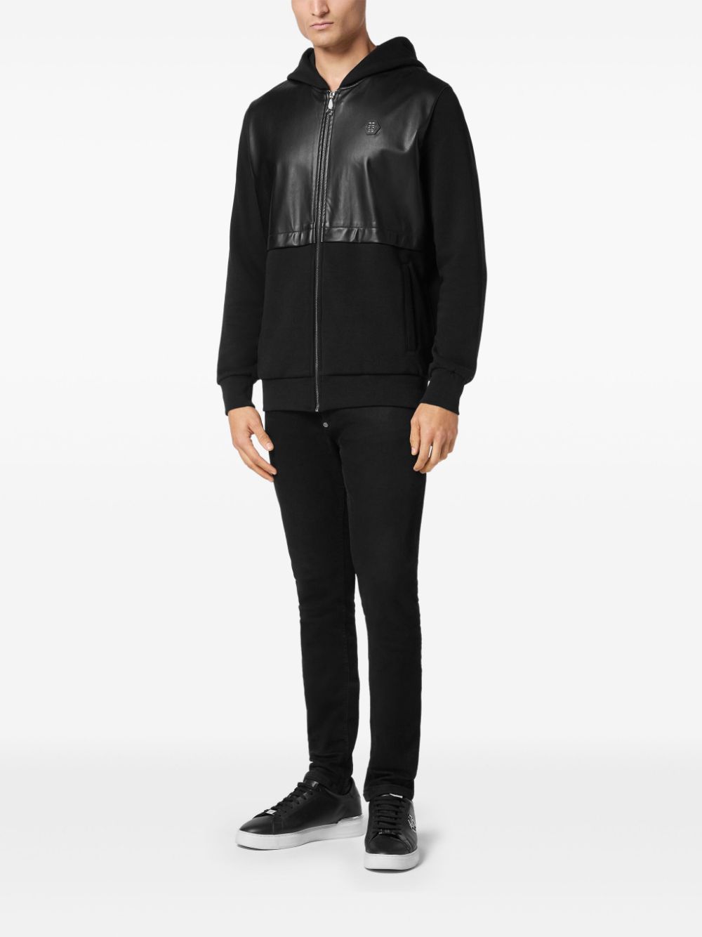 Philipp Plein hooded jacket - Zwart