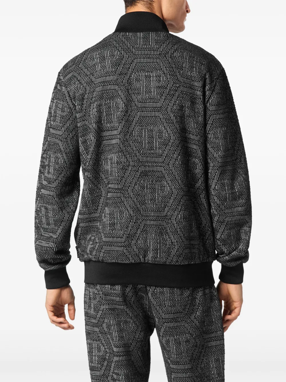 Philipp Plein Bomberjack met monogram Zwart