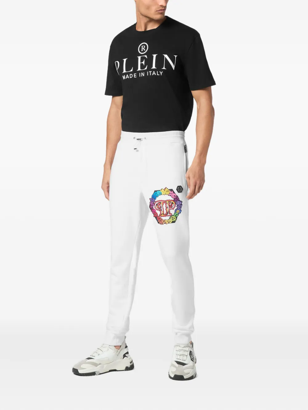 Philipp Plein logo-print track pants - Wit