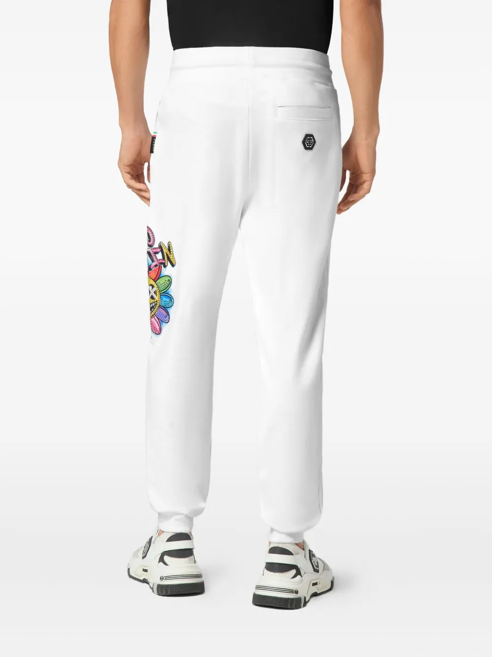 Philipp Plein Stone Smile print track pants Wit