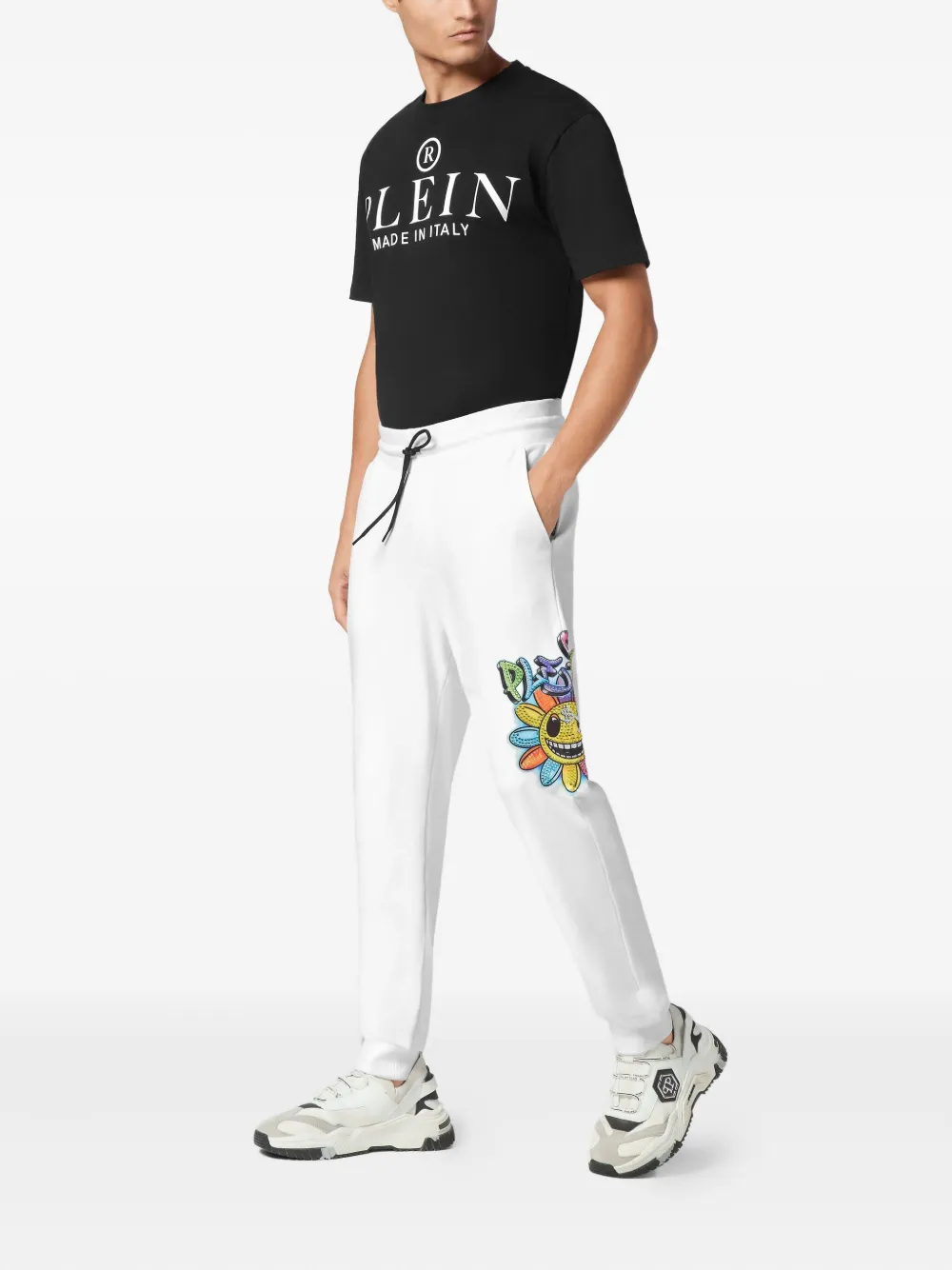 Philipp Plein Stone Smile print track pants Wit
