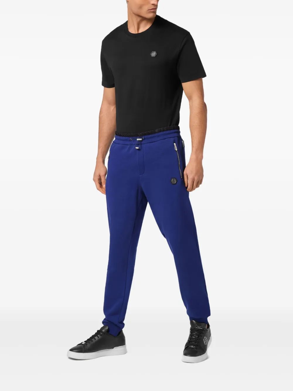 Philipp Plein puffered track pants - Blauw