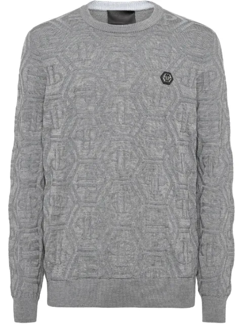 Philipp Plein logo-patch jumper 