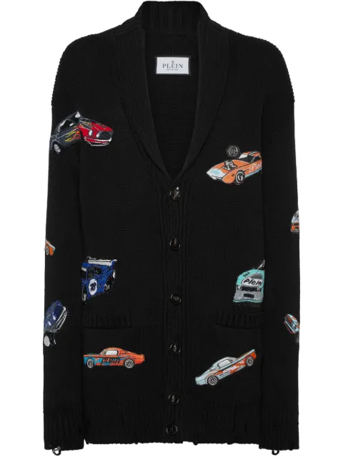 Philipp Plein car-intarsia cardigan