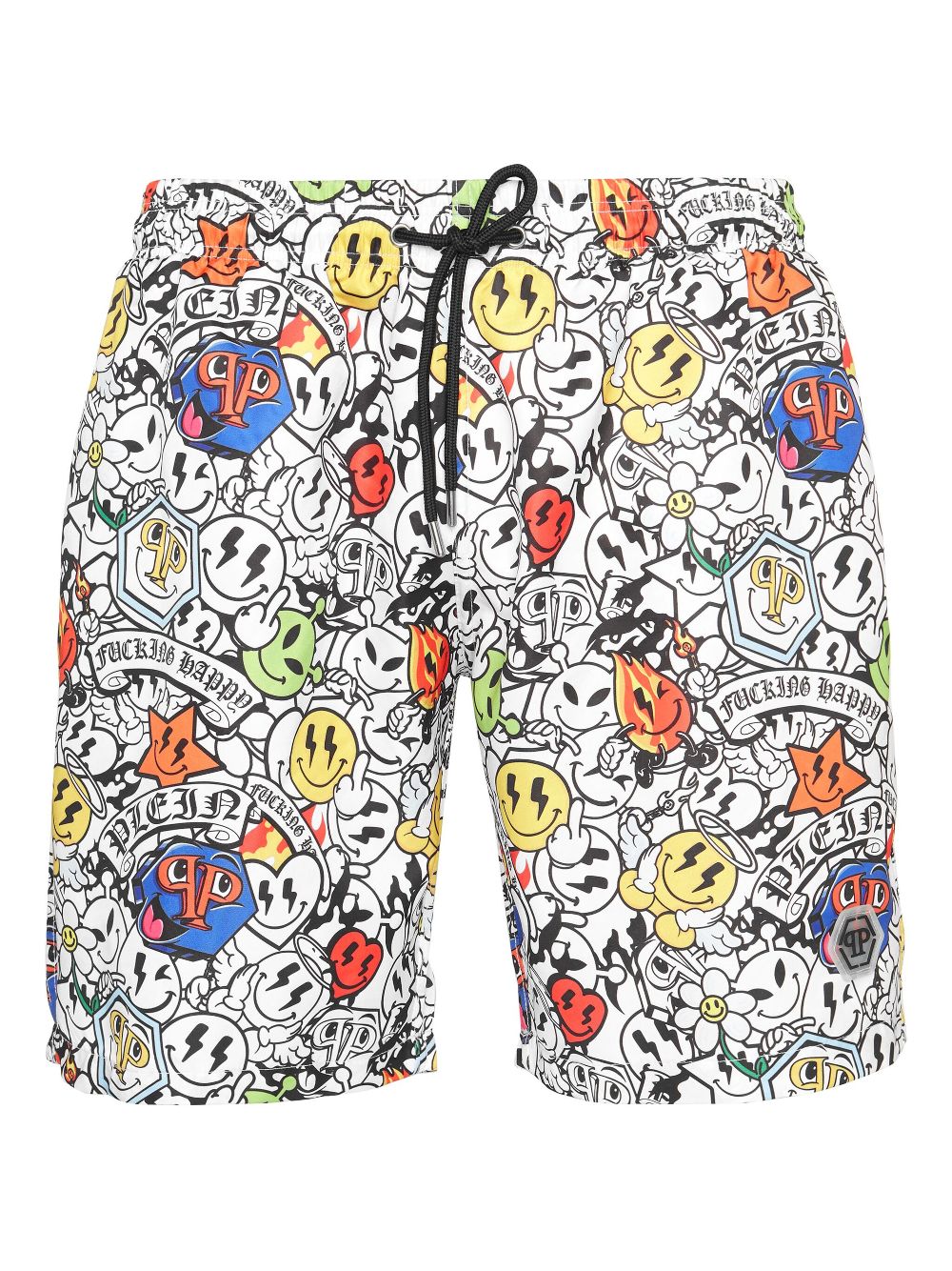 graphic-print swim shorts