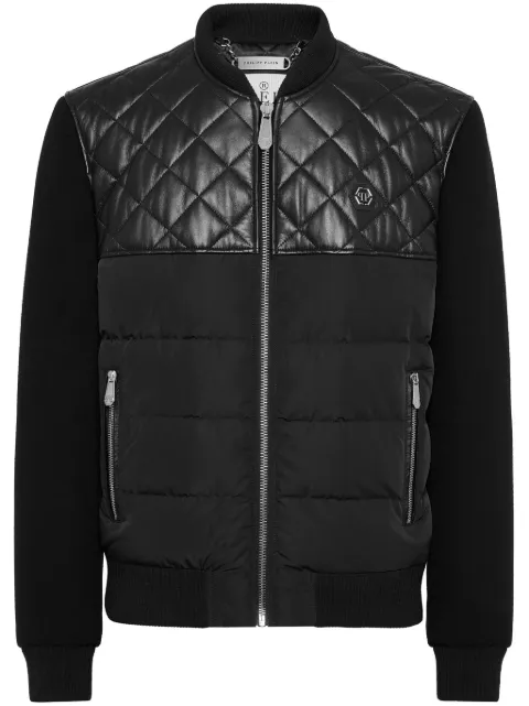 Philipp Plein جاكيت بومبر جلد