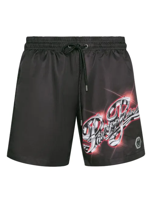 Short de bain à imprimé graphique - Philipp Plein - Modalova