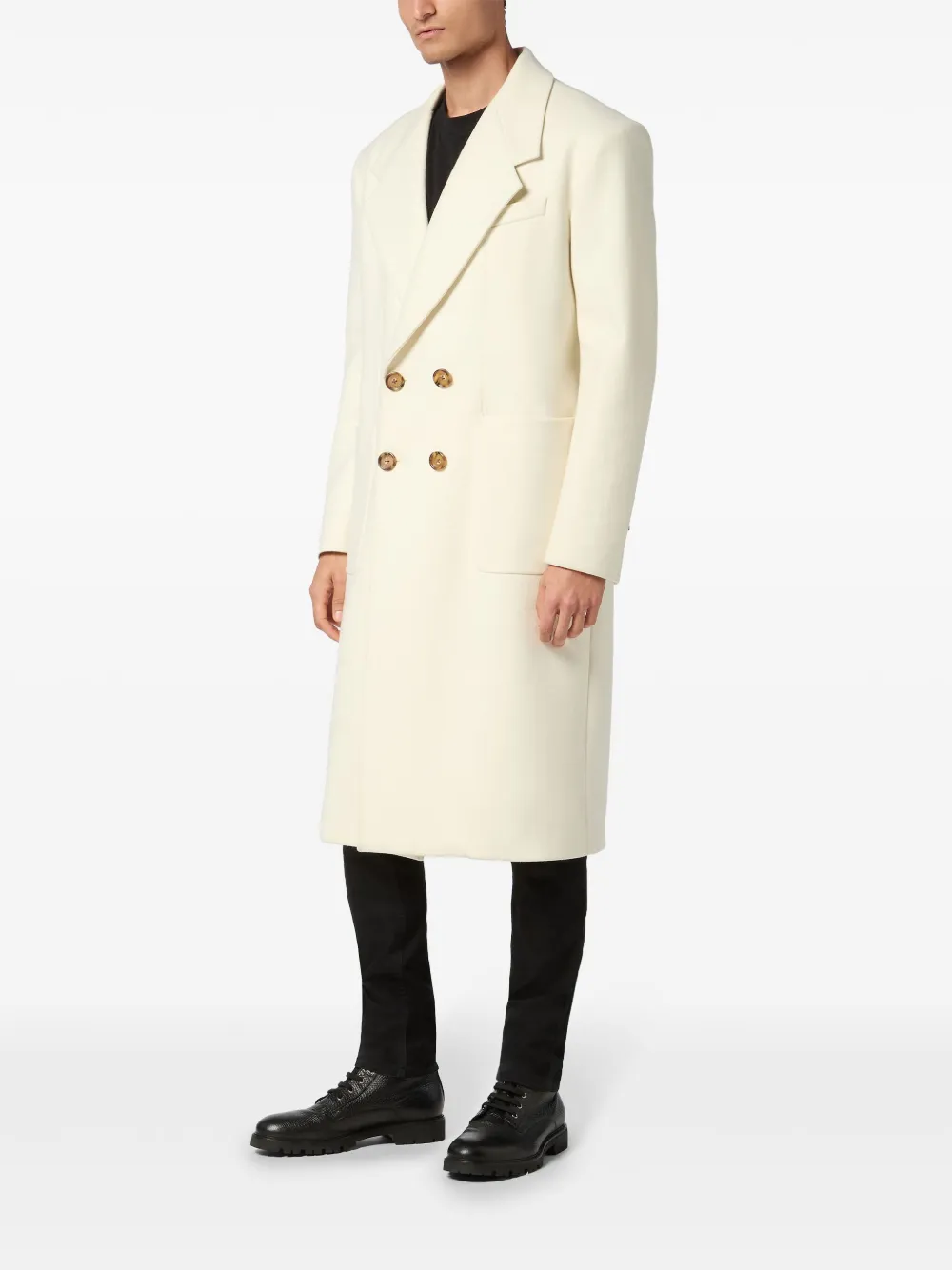 PHILIPP PLEIN DOUBLE-BREASTED PEACOAT