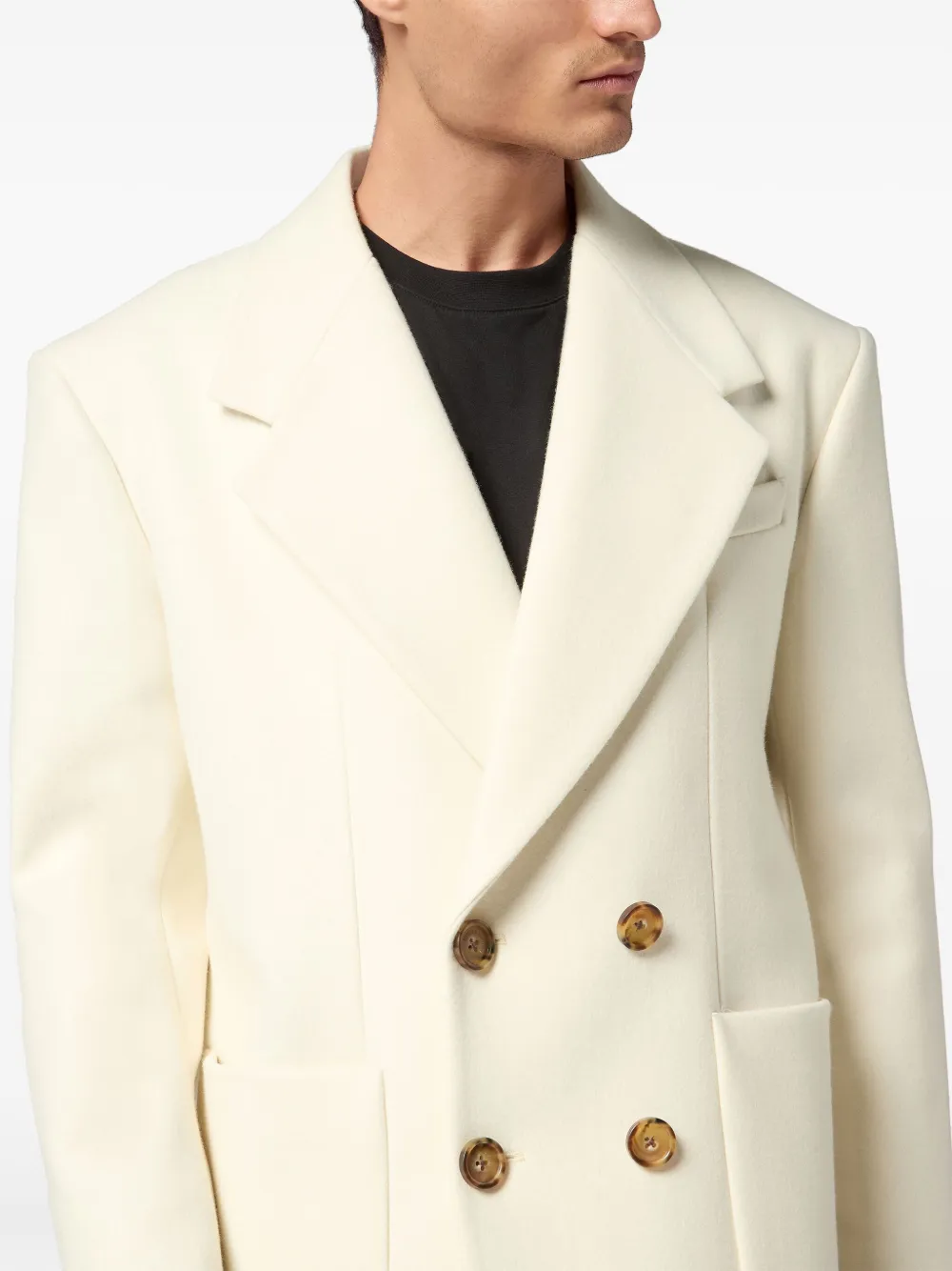 PHILIPP PLEIN DOUBLE-BREASTED PEACOAT