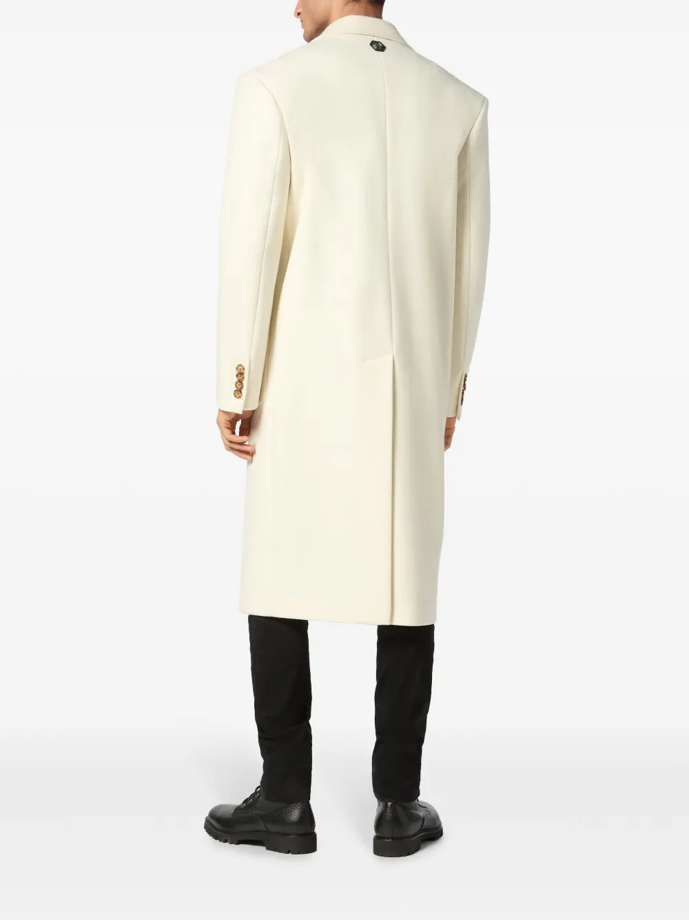 PHILIPP PLEIN DOUBLE-BREASTED PEACOAT