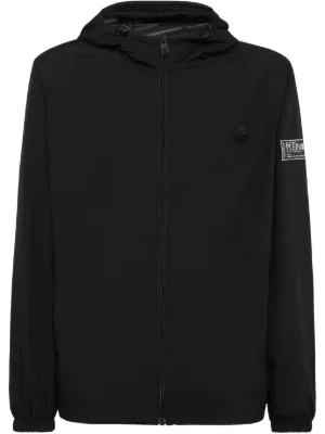 Michael Kors logo-tape zip-up Jacket | Black | FARFETCH