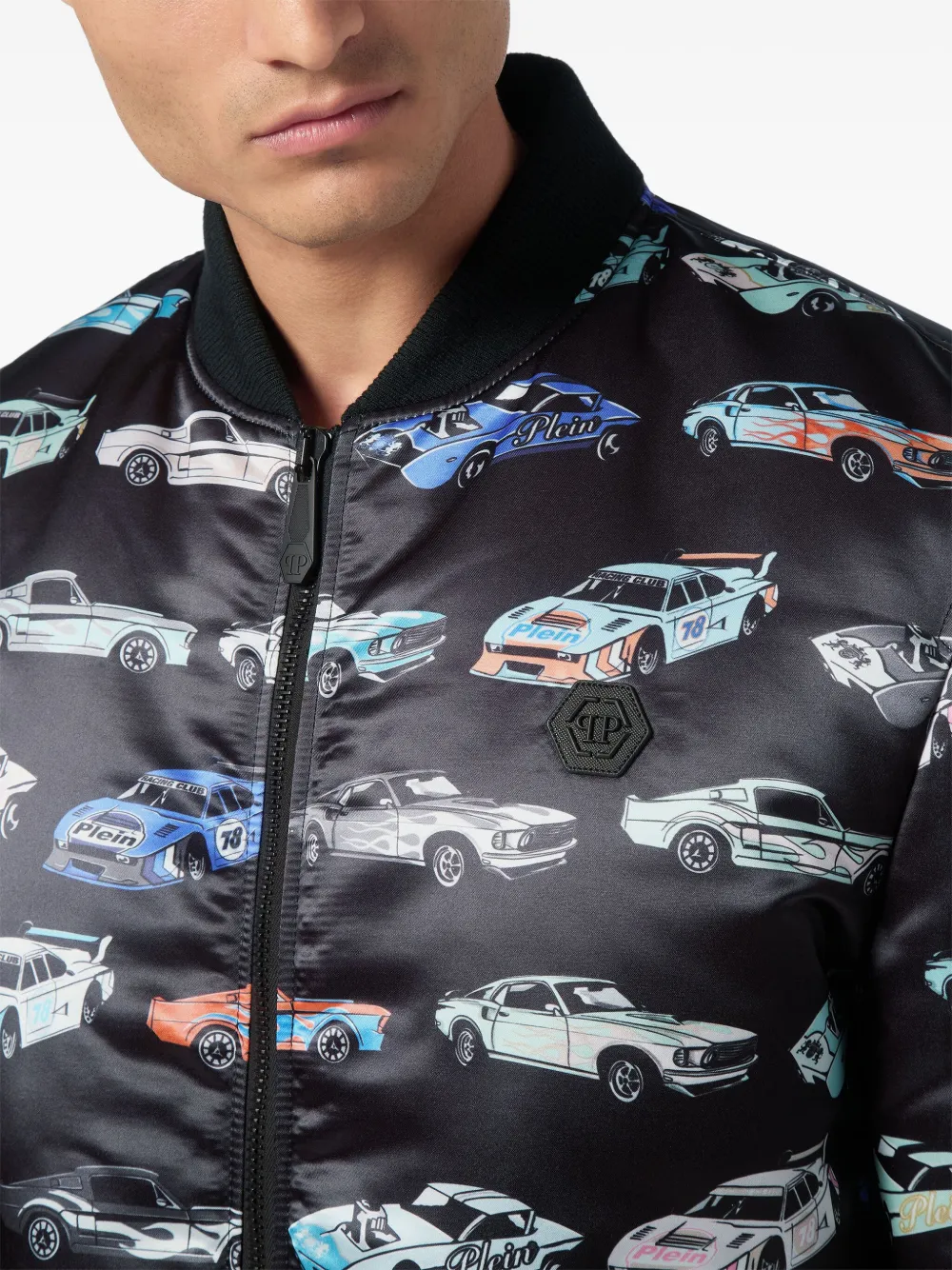 Philipp Plein Cars Racing bomberjack Zwart