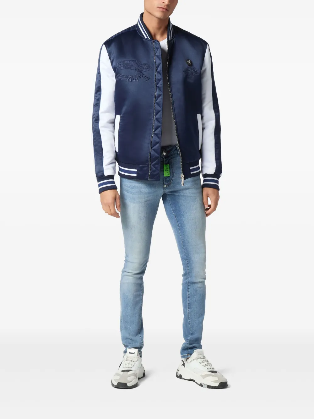 Philipp Plein LS Racing Club bomber jacket - Blauw