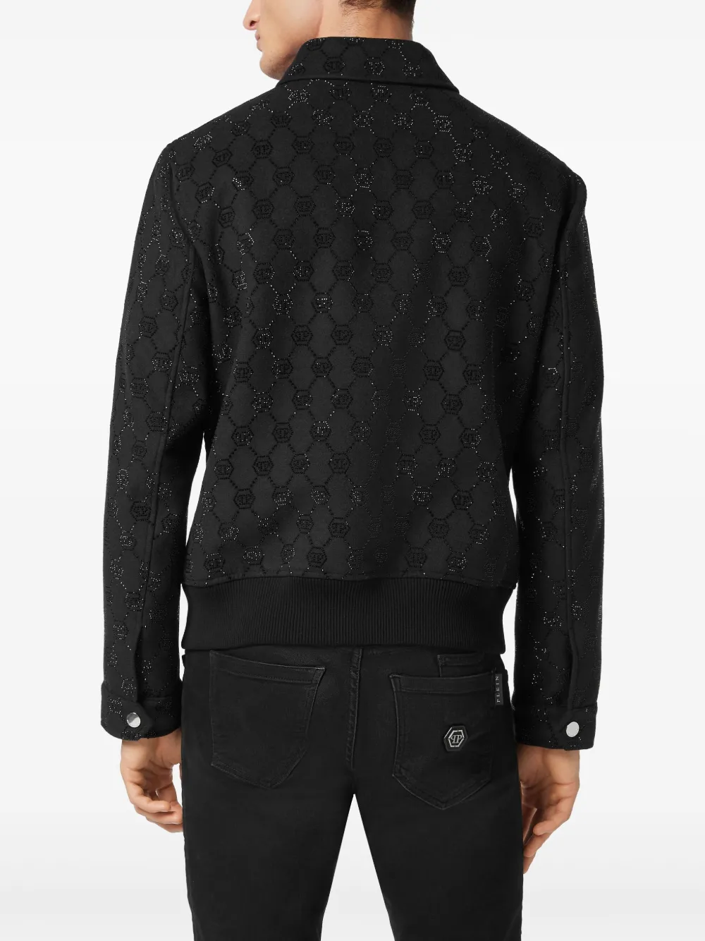 Philipp Plein Monogram bomberjack Zwart