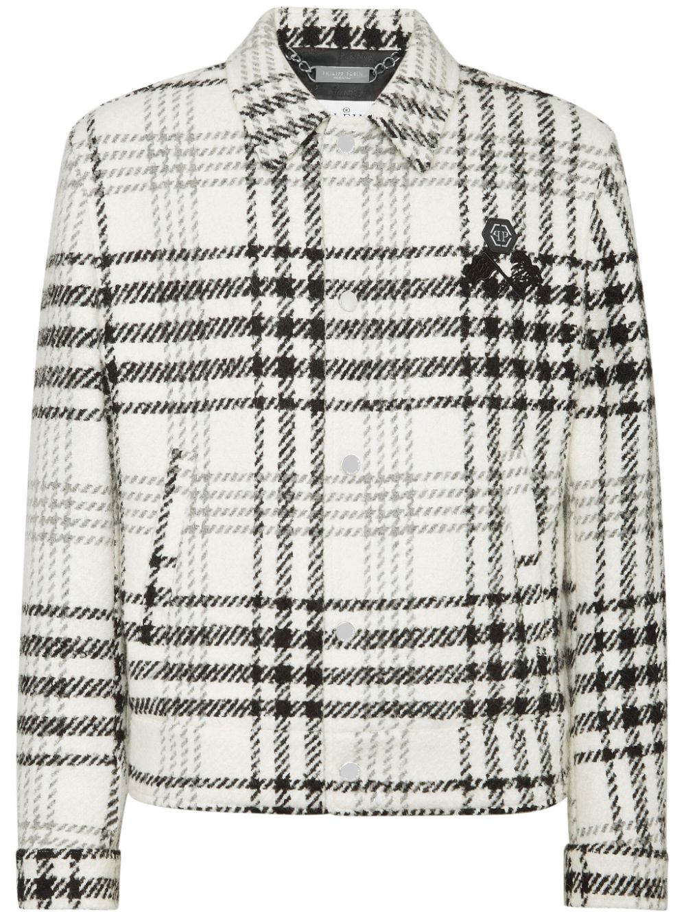 Philipp Plein checked jacket - White