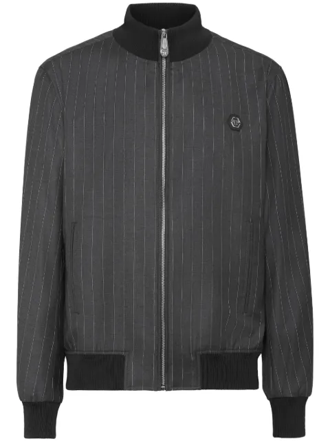 Philipp Plein pinstriped bomber jacket