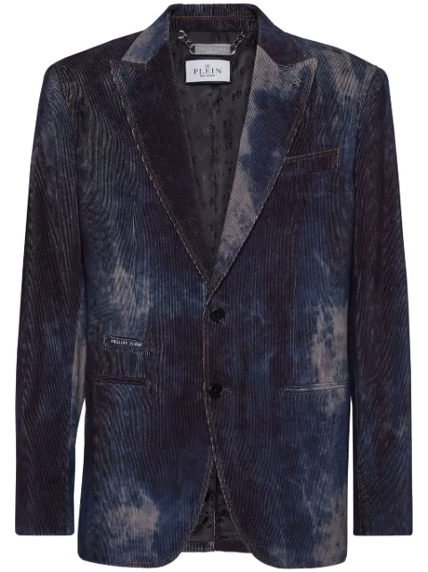 Philipp Plein blazer de terciopelo con efecto lavado