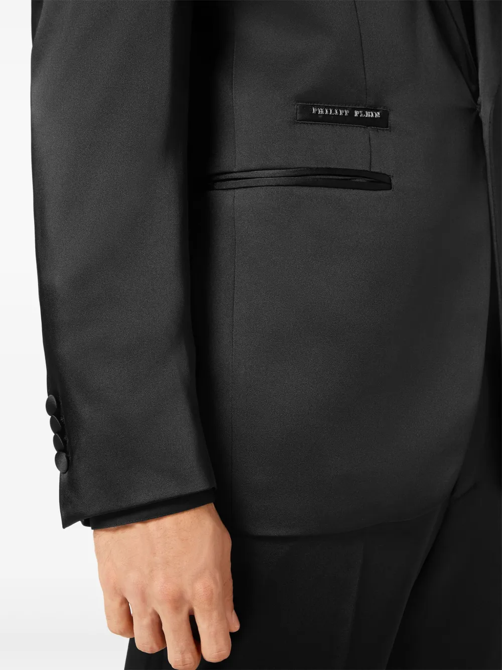 Philipp Plein Satijnen blazer Zwart