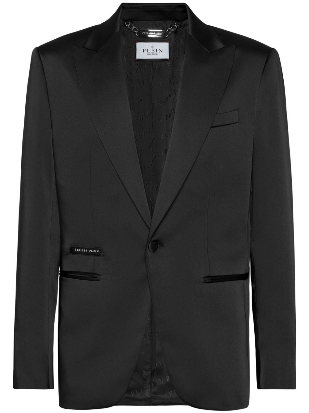 Philipp Plein Satijnen blazer Zwart