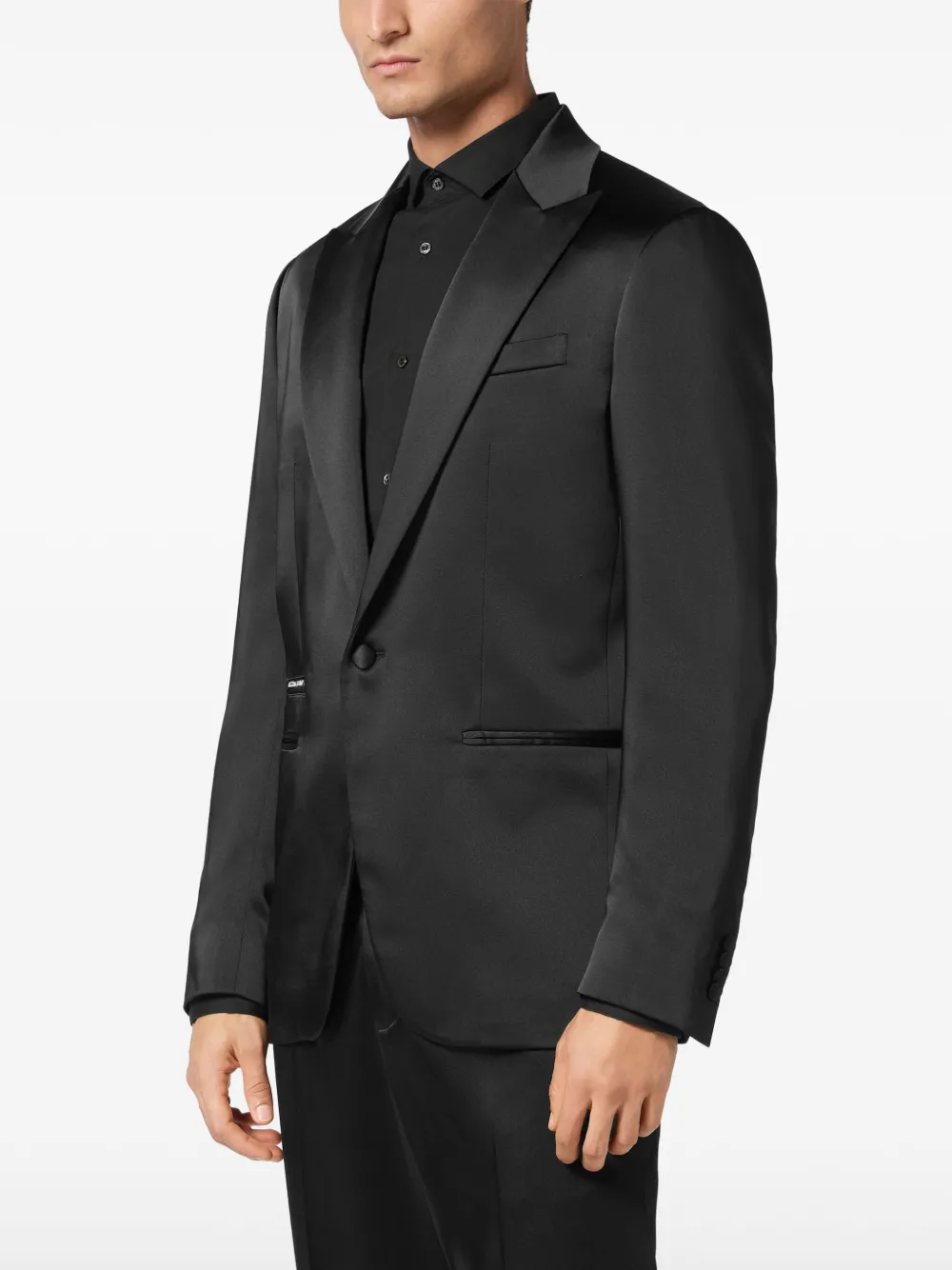 Philipp Plein Satijnen blazer Zwart