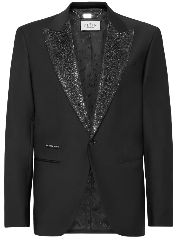 Philipp Plein rhinestone-embellished Blazer Black FARFETCH MY
