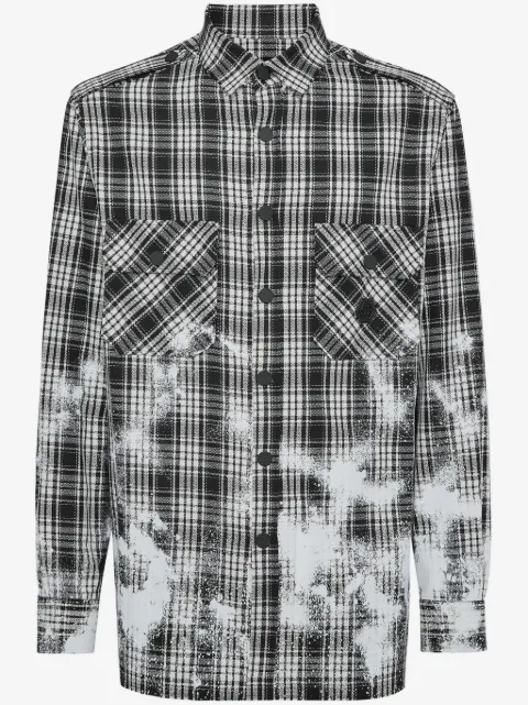 Philipp Plein checked long-sleeve shirt