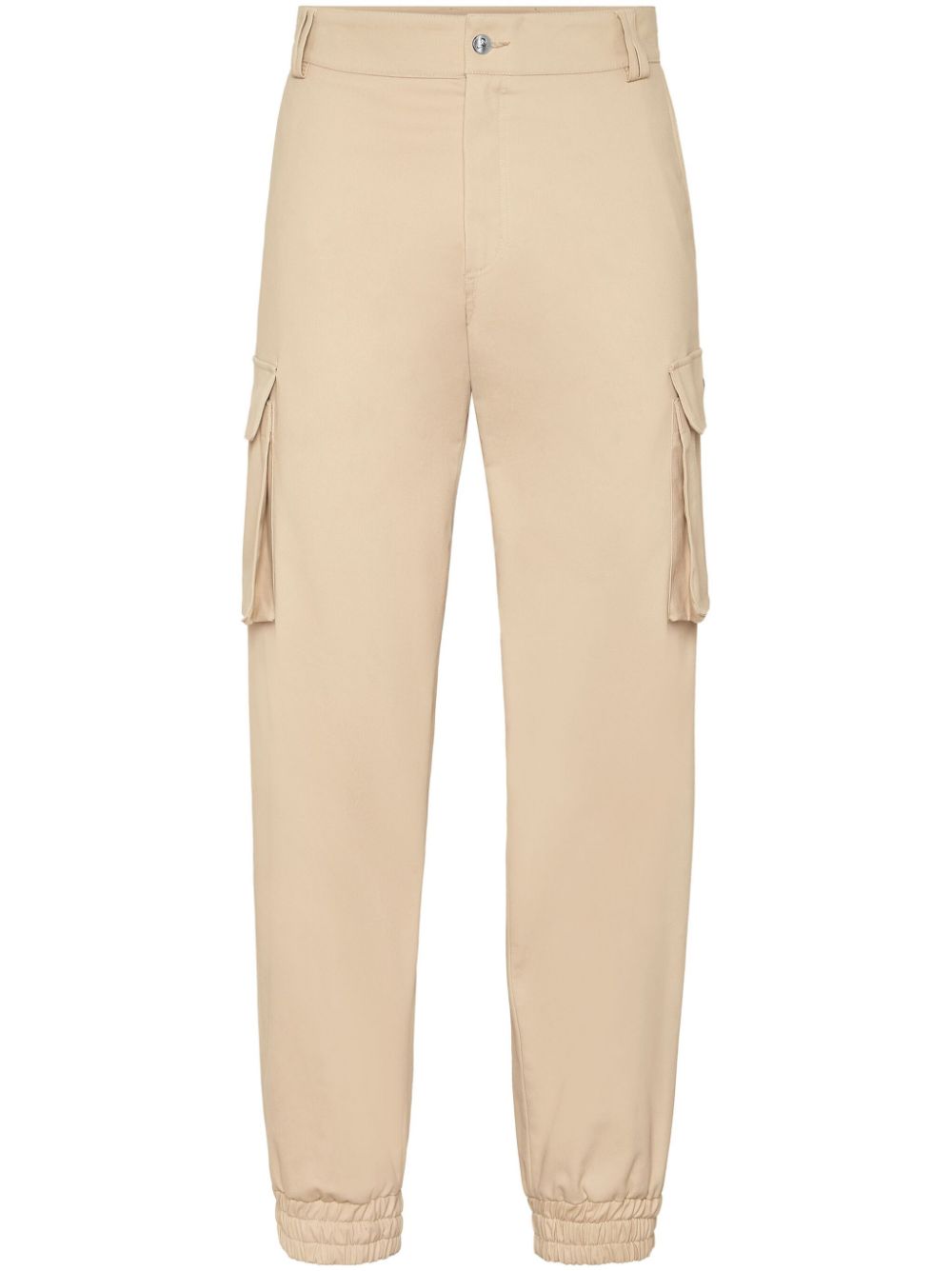 Philipp Plein Cargo broek met logoplakkaat Beige