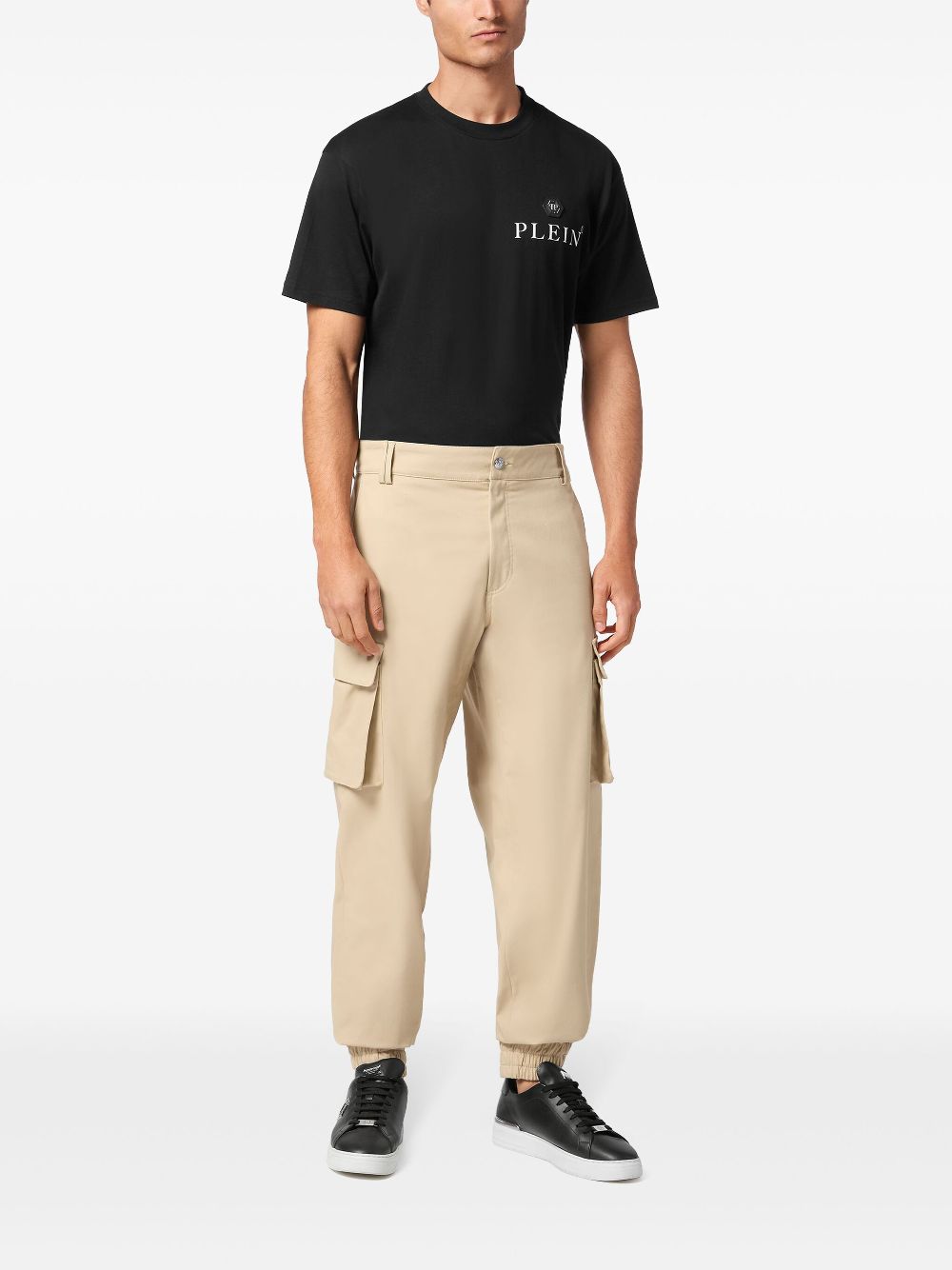 Philipp Plein logo-plaque cargo pants - Neutrals