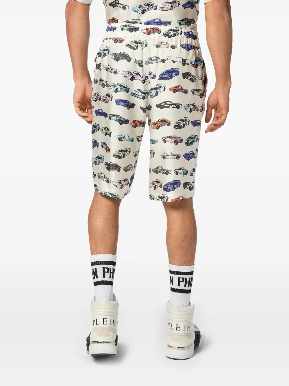 Philipp Plein Cool Kid Cars Racing shorts Wit