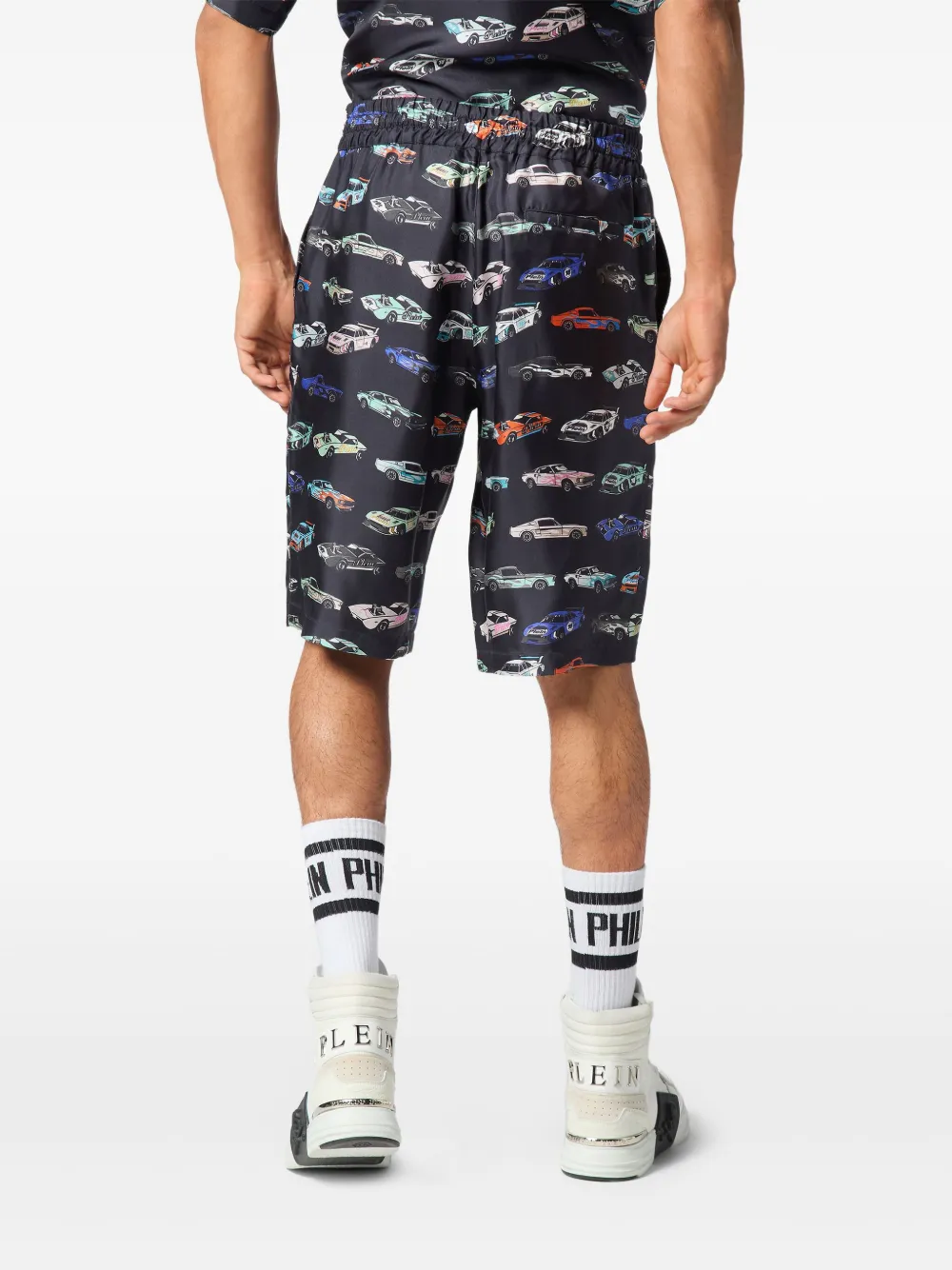 Philipp Plein Cool Kid Cars Racing shorts Zwart