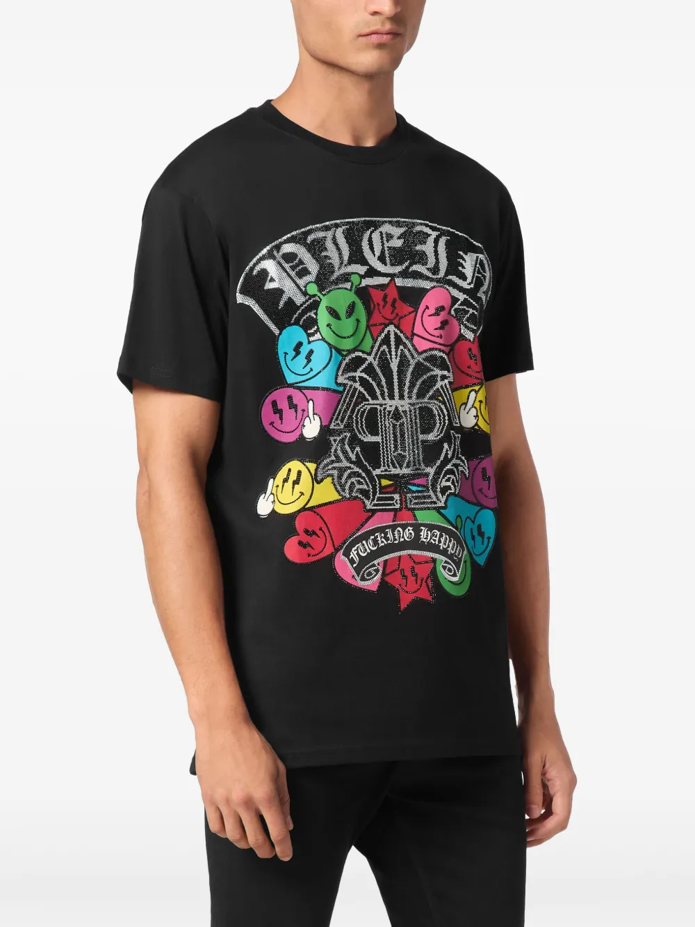 Philipp Plein T-shirt met logoprint Zwart