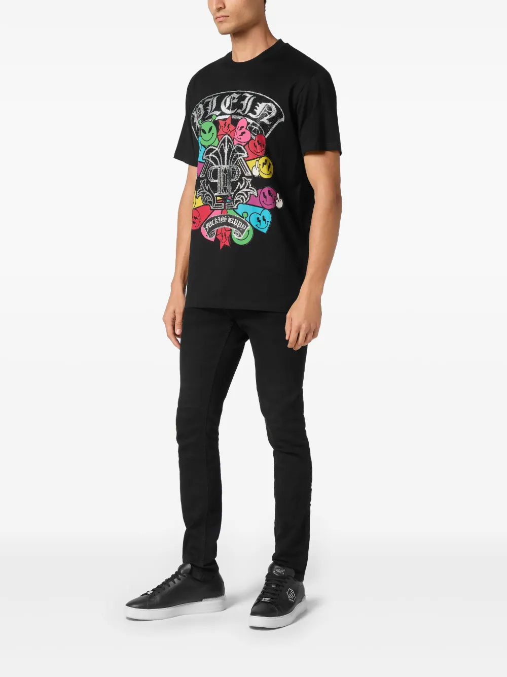 Philipp Plein logo-print T-shirt - Zwart