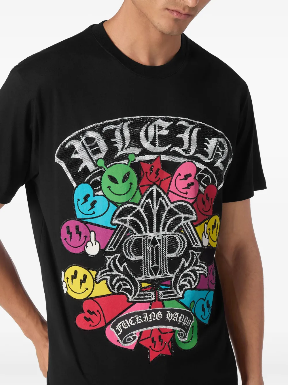 Philipp Plein T-shirt met logoprint Zwart