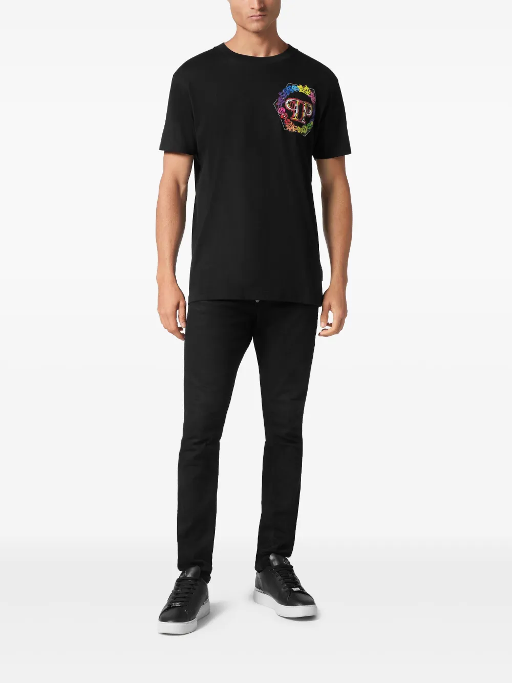 Philipp Plein logo-print T-shirt - Zwart