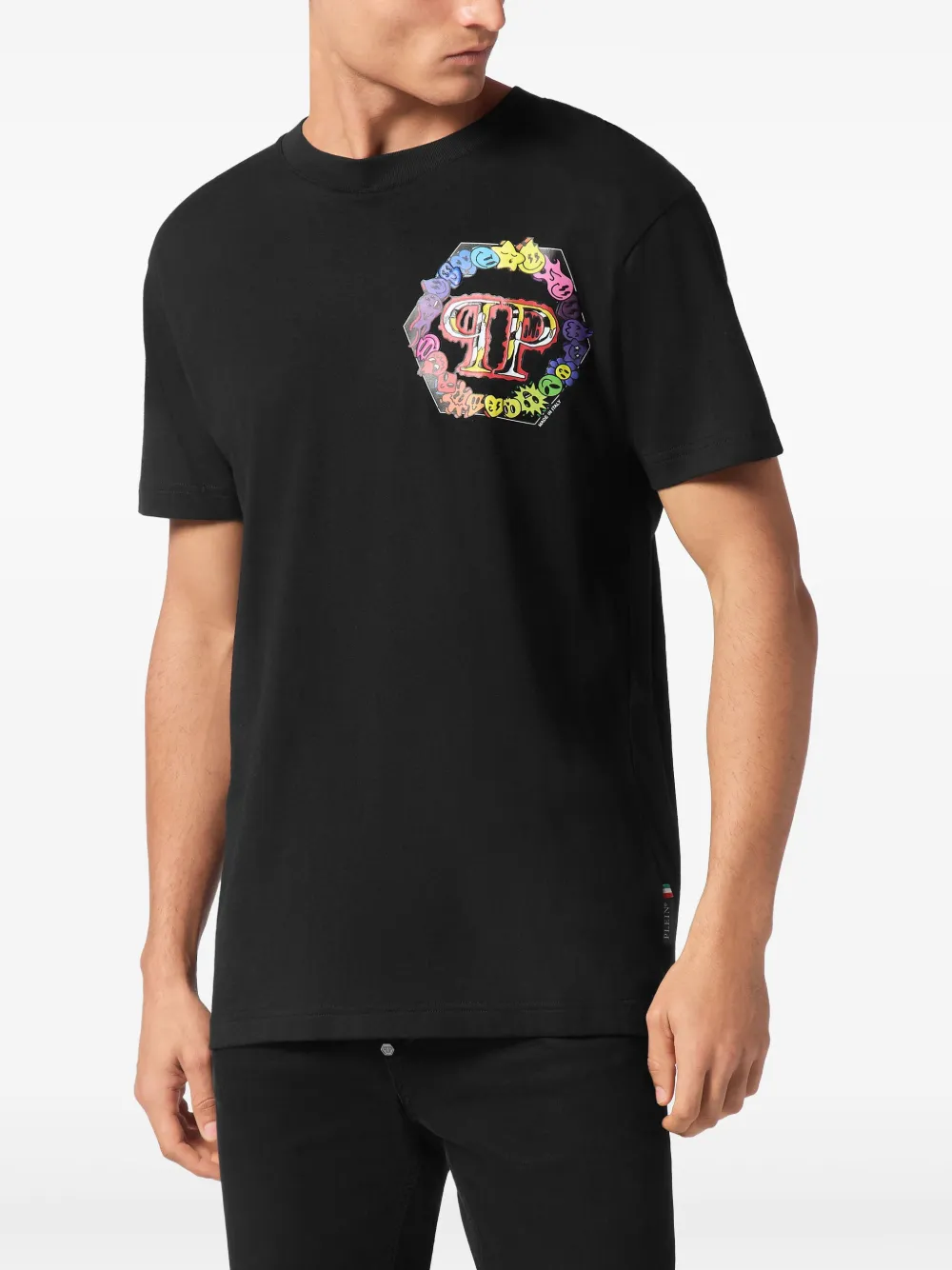 Philipp Plein T-shirt met logoprint Zwart