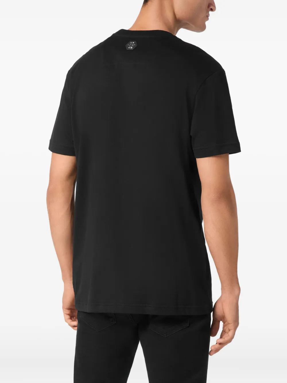 Philipp Plein Stones Smile crystal-embellished flower T-shirt Zwart