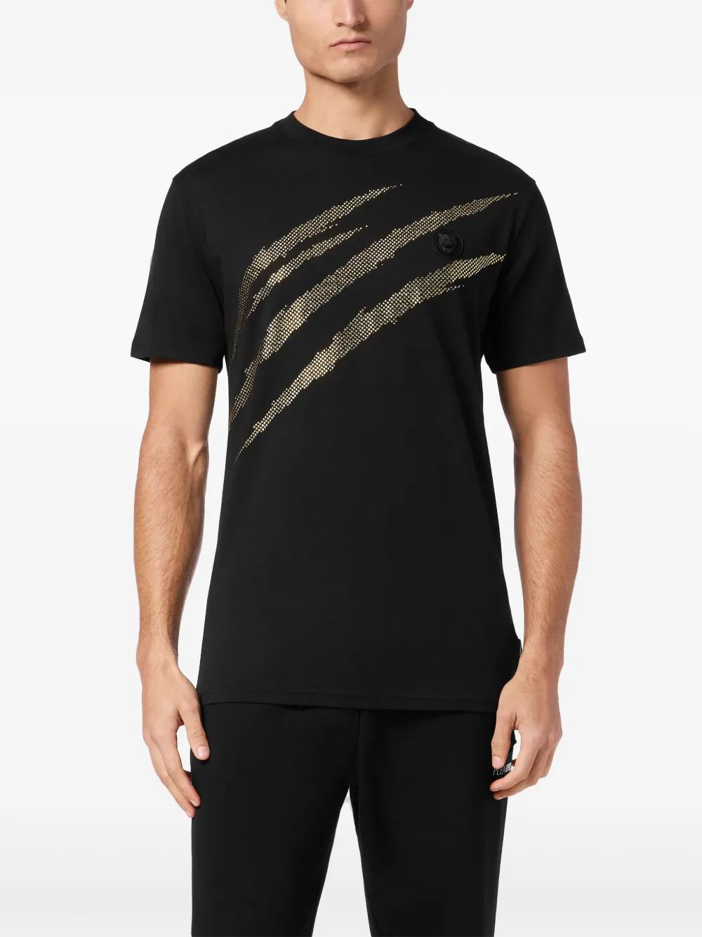 Shop Plein Sport Scratch-print T-shirt In Black
