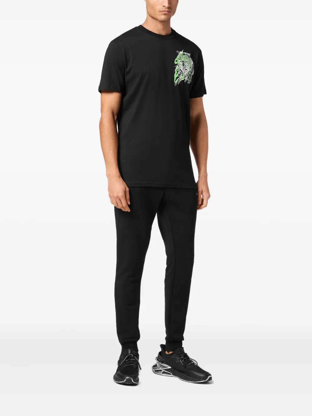 Plein Sport Tiger t-shirt - Zwart