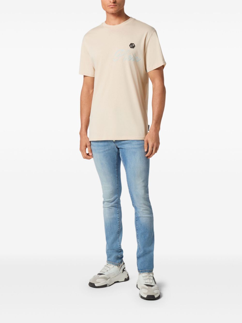 Philipp Plein round-neck jersey T-shirt - Beige