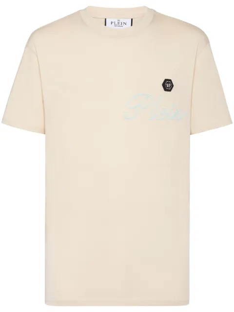 Philipp Plein playera con cuello redondo