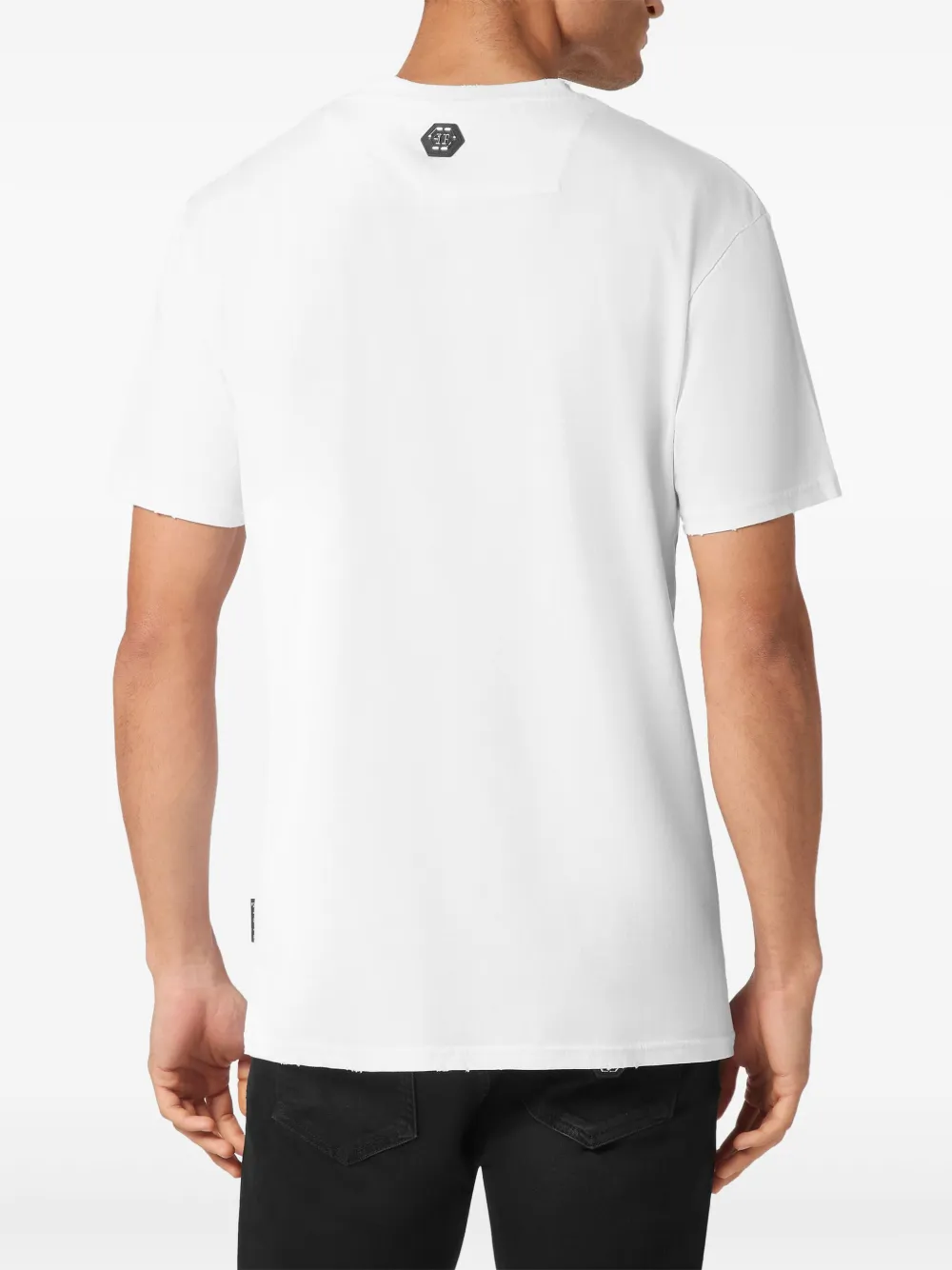 Philipp Plein Cars Racing T-shirt met stras Wit