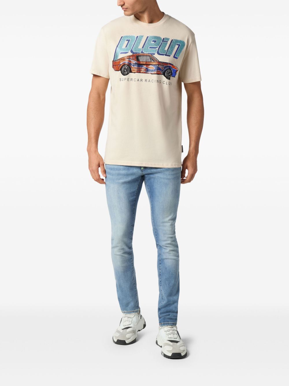 Philipp Plein Cars Racing T-shirt - Beige