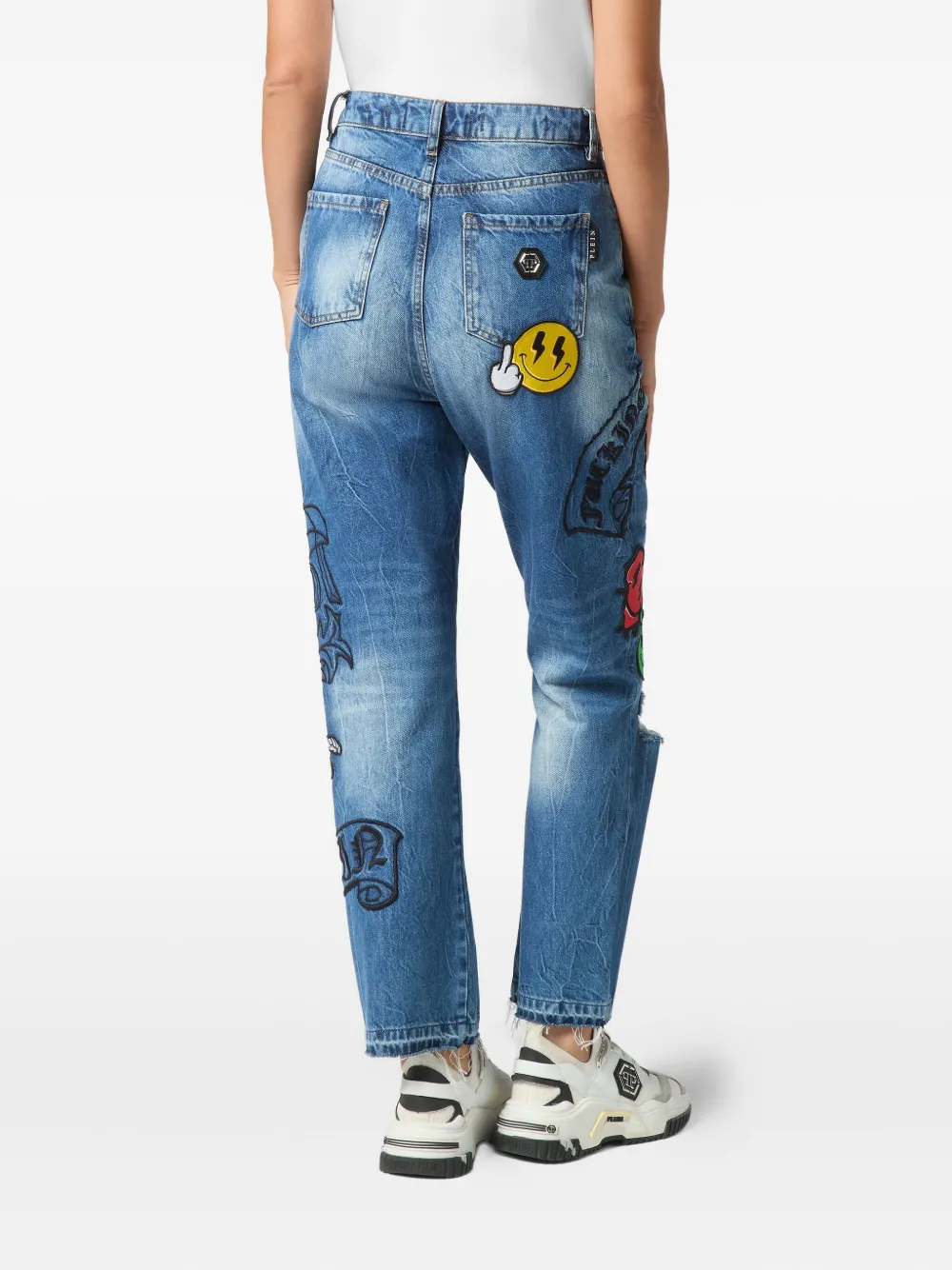 Philipp Plein Straight jeans Blauw