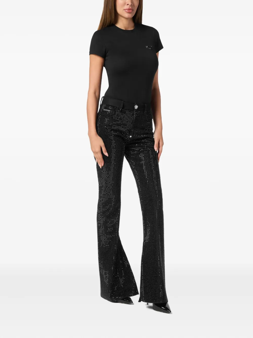 Philipp Plein flared jeans - Zwart