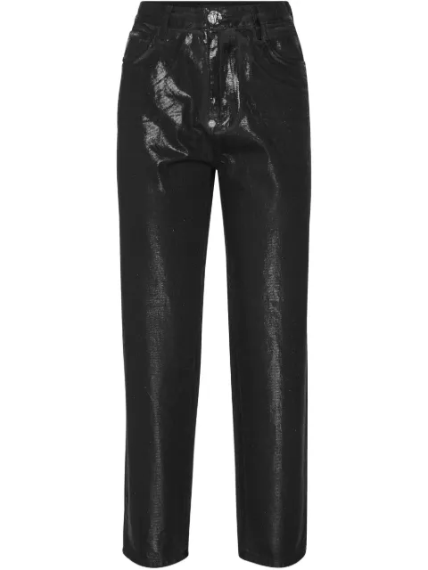 Philipp Plein coated-finish trousers