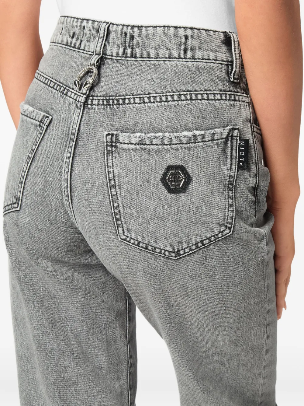 Philipp Plein Jeans met logo-applicatie Grijs